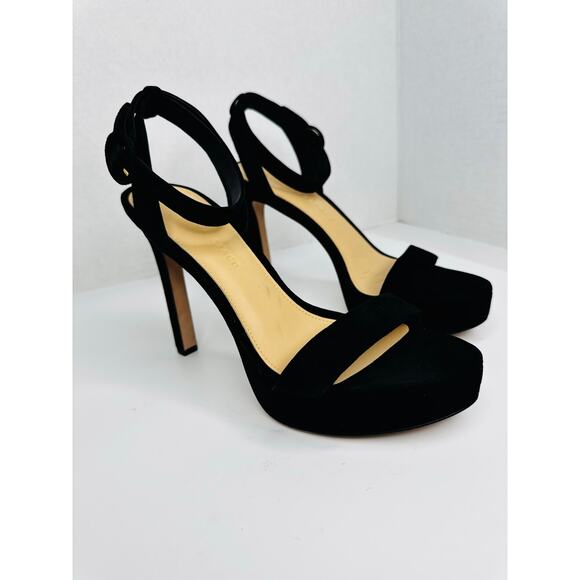 Veronica Beard black suede Darcelle Ankle Strap Stiletto Sandal (Women) 8.5 - Picture 7 of 11